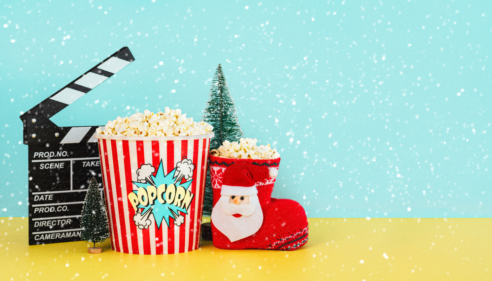 christmas movies and popcorn